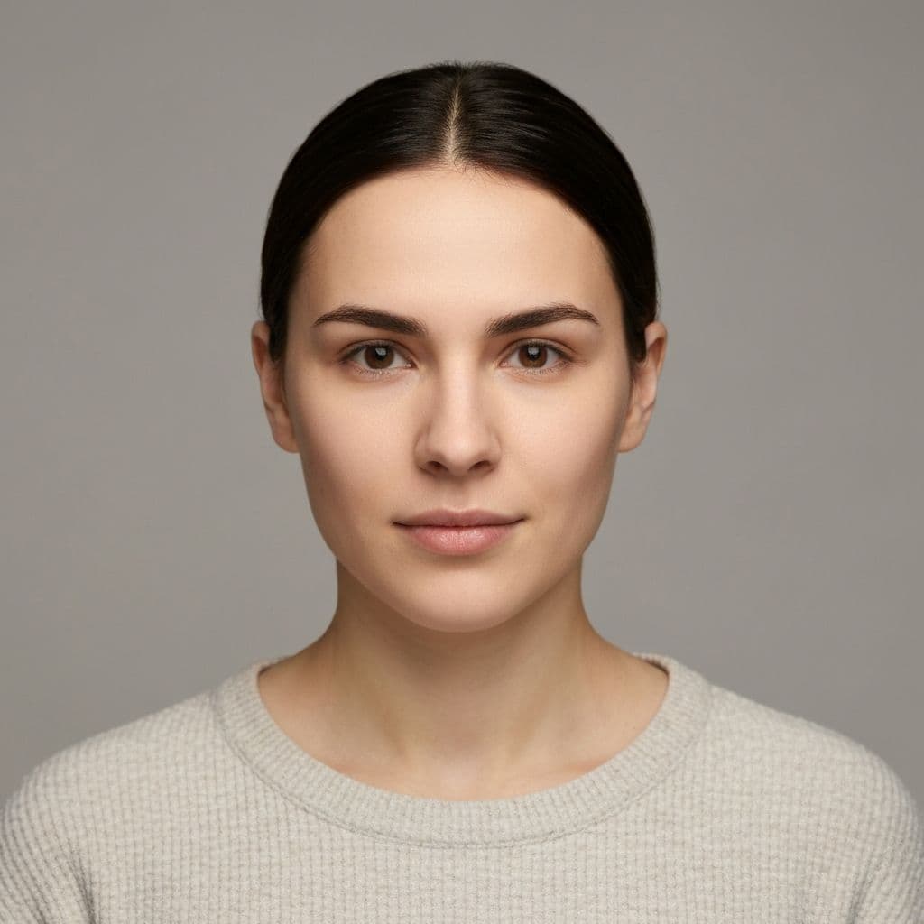Good example: Front-facing with neutral expression and clear features